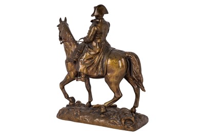 Lot 78 - After Jean-Louis Gregoire (French, 1840-1890), a bronze sculpture of Napoleon Bonaparte on Horseback