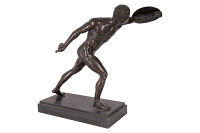 Lot 118 - After the Antique, Grand Tour type bronze of The Borghese Warrior