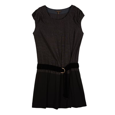 Lot 628 - Louis Vuitton Black Logo Drop Waist Dress - Size 38