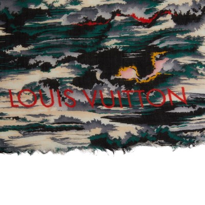 Lot 96 - Louis Vuitton Storm Camouflage Wool Scarf