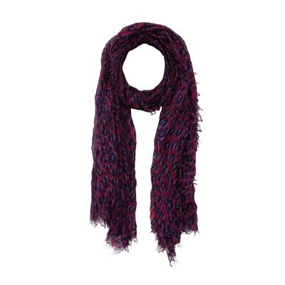 Lot 45 - Louis Vuitton Wine Cashmere Leopard Print Scarf