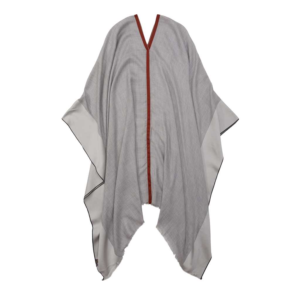 Lot 60 - Loro Piana Grey Cashmere Poncho Scarf