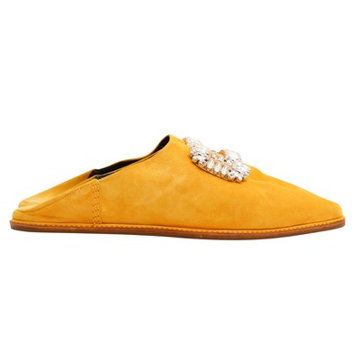 Lot 668 - Roger Vivier Sunflower Embellished Mule - Size 37.5