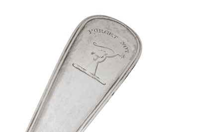 Lot 344 - A George III sterling silver soup ladle, London 1789 by Thomas Wallis