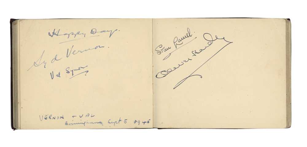 Lot 47 - Autograph Album.- Incl. Stan Laurel & Oliver Hardy