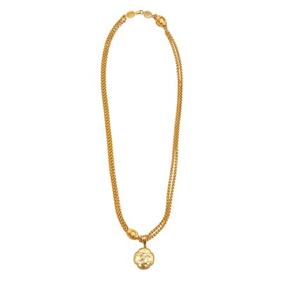 Lot 158 - Chanel CC Double Strand Pendant Necklace