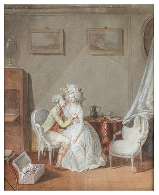 Lot 64 - Attributed to Niklas II Lavreince Lafrensen (Swiss, 1737-1807)