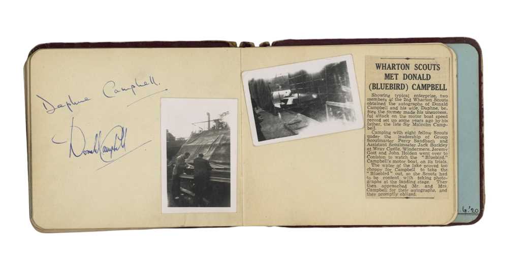 Lot 39 - Autograph Album.- Incl. Donald Campbell