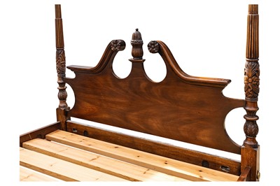 Lot 36 - A George II style mahogany four poster bed, late 20th century