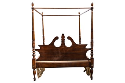 Lot 36 - A George II style mahogany four poster bed, late 20th century