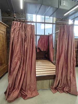 Lot 36 - A George II style mahogany four poster bed, late 20th century