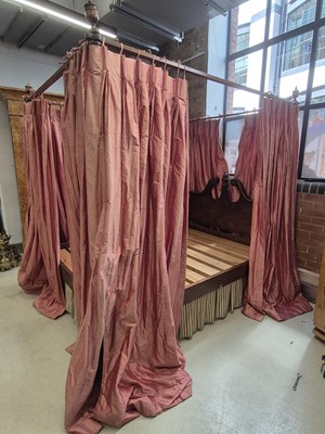 Lot 36 - A George II style mahogany four poster bed, late 20th century