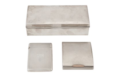 Lot 553 - A George VI sterling silver cigarette case, Birmingham 1948 by A Wilcox