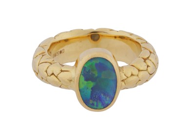 Lot 152 - Barbara Tipple | An opal ring, circa 2001