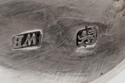 Lot 443 - A George III sterling silver snuffers or wick trimmers on tray, the tray London 1788 by Robert Hennell II
