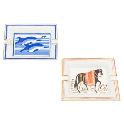 Lot 279 - Two mid to late 20th-century Hermes Limoges ashtrays