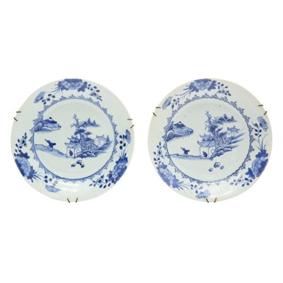 Lot 438 - Two Chinese blue and white dishes, 18th century
