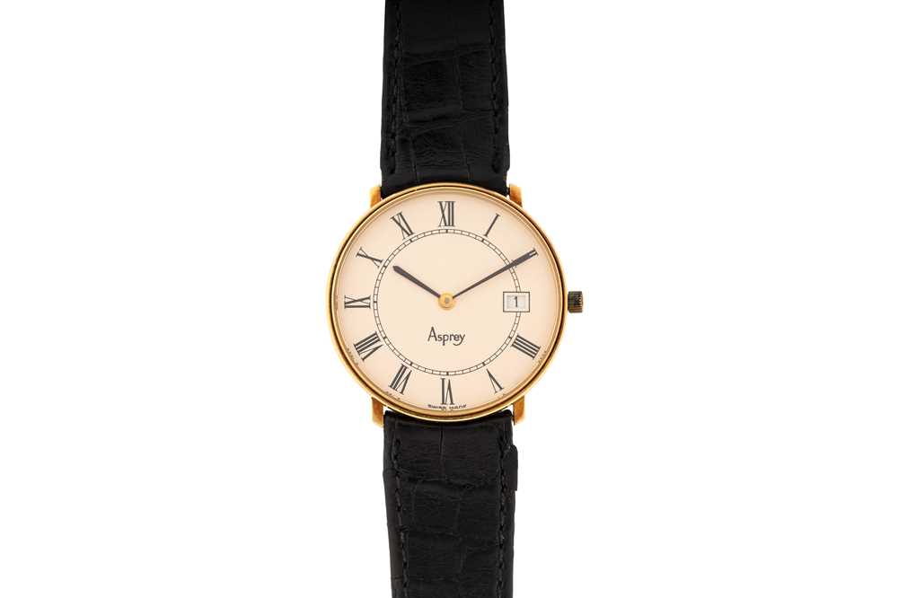 Lot 418 - Men's Asprey 18ct Gold Dress Watch