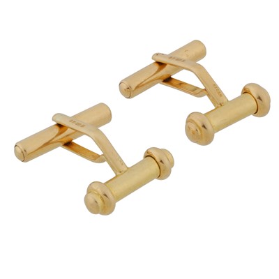 Lot 406 - Cartier | A pair of bar cufflinks, circa 1983