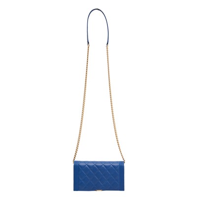 Lot 77 - Chanel Blue Boy Wallet On Chain