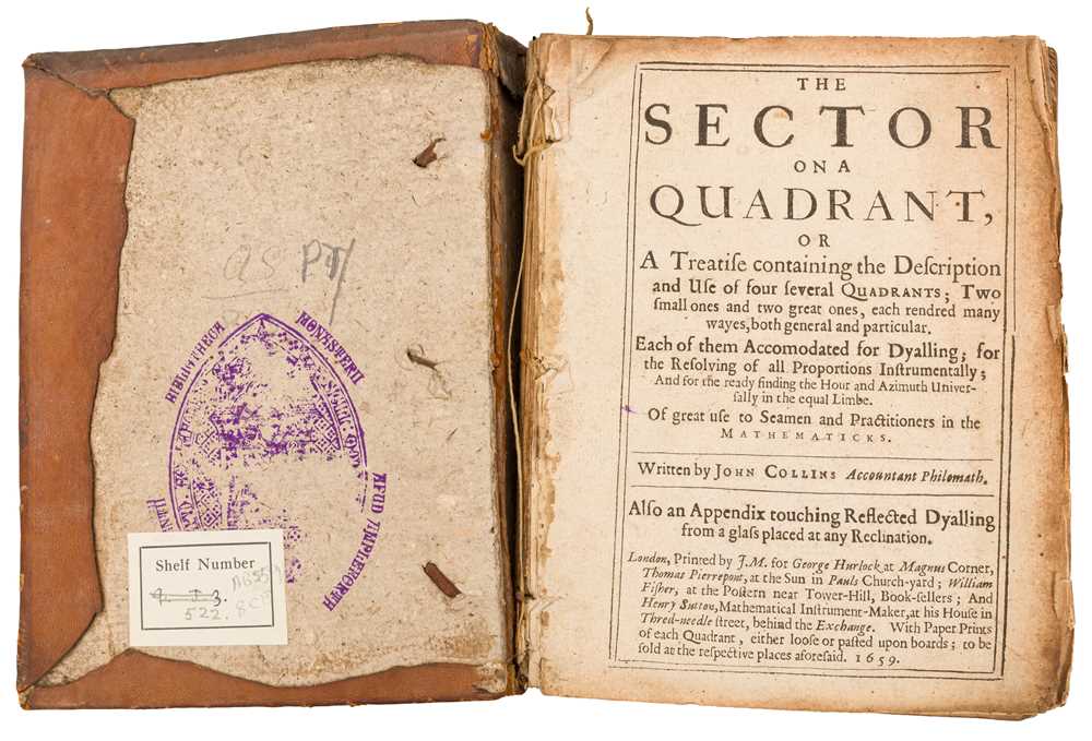 Lot 82 - Collins. The Sector on a Quadrant, 1659
