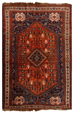 Lot 25 - An antque Qashqai rug, south-west Persia, approx: 246cm. x 178cm