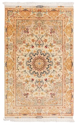 Lot 6 - A very fine part silk signed Tabriz rug, north-west Persia, approx: 158cm. x 102cm