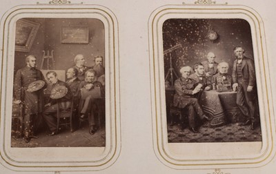 Lot 86 - Victorian Album of Cartes de Visit & Cabinet Cards inc Scientific Dignitaries.