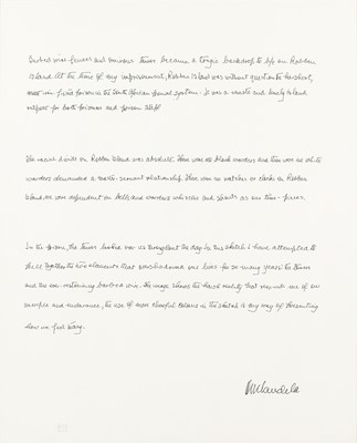 Lot 252 - Nelson Mandela (South African 1918-2013)