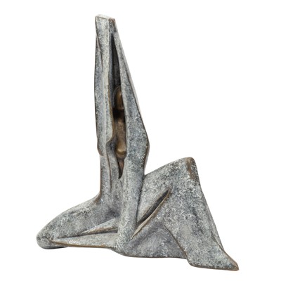 Lot 168 - Kathy Prest, Abstract bronzed resin sculpture titled 'Almitra'
