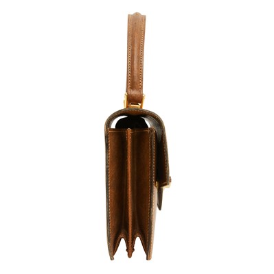 Lot 114 - Gucci Brown Top Handle Flap Bag