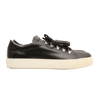 Lot 679 - Tod's Black Sportivo Ganci Low Sneaker - Size 41.5