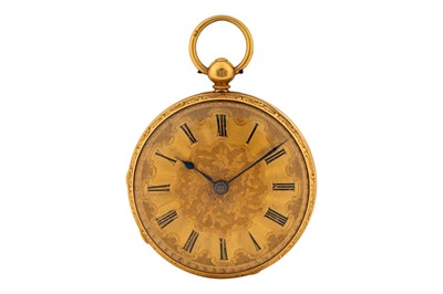 Lot 476 - Edward Ramsey - 18k Gold Open-Faced Pocket Watch