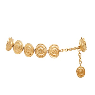 Lot 151 - Yves Saint Laurent Swirl Disc Link Belt
