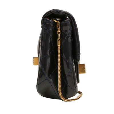 Lot 93 - Chanel Navy Reissue Double Flap Clutch