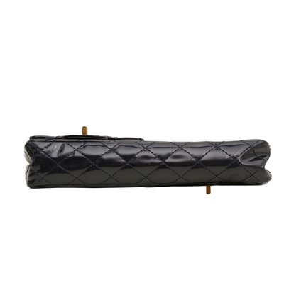Lot 93 - Chanel Navy Reissue Double Flap Clutch