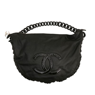 Lot 236 - Chanel Black CC Chain Hobo Bag