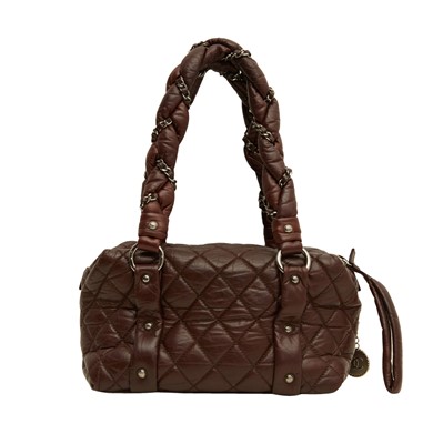 Lot 111 - Chanel Brown Lady Braid Bowling Bag