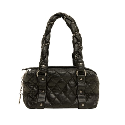 Lot 250 - Chanel Black Lady Braid Bowling Bag