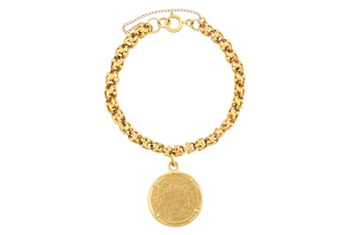 Lot 50 - A coin bracelet