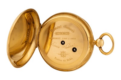 Lot 479 - Dumont Guinand - 18k Gold Open-Faced Pocket Watch