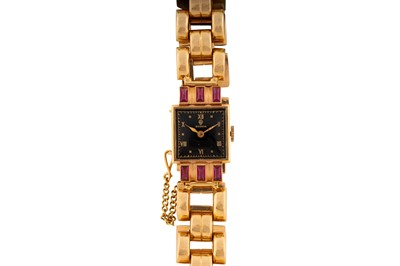 Lot 448 - Lady's Sigma 18k Gold Cocktail Bracelet Watch