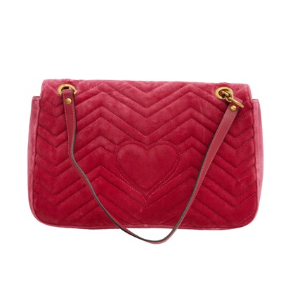 Lot 3 - Gucci Fuchsia Marmont Large Shoulder Bag