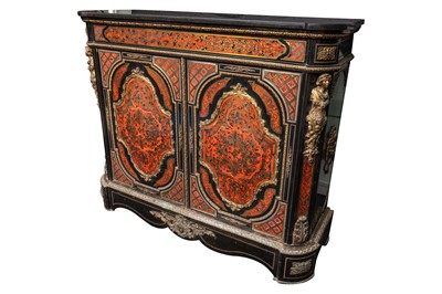 Lot 48 - A Napoleon III period gilt brass and ormolu mounted Boulle work side cabinet, circa 1870