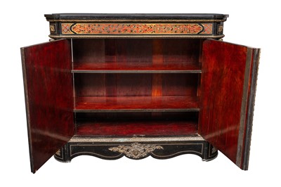 Lot 48 - A Napoleon III period gilt brass and ormolu mounted Boulle work side cabinet, circa 1870