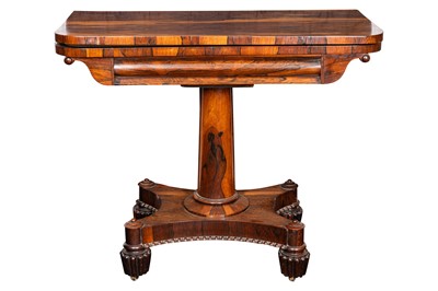 Lot 312 - A William IV rosewood card table