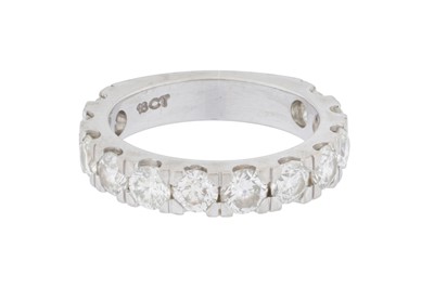 Lot 223 - A diamond three-quarter eternity ring