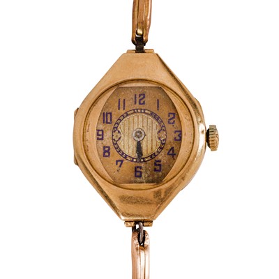 Lot 438 - Ladies Gold Bracelet Watch