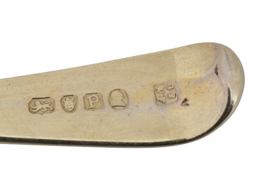 Lot 340 - Naval interest – A pair of George III sterling silver gilt ice cream spades or servers, London 1790 by George Smith and William Fearn