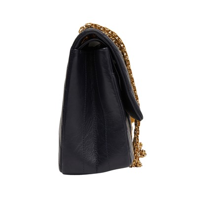 Lot 95 - Chanel Navy 2.55 Reissue 226 Double Flap Bag